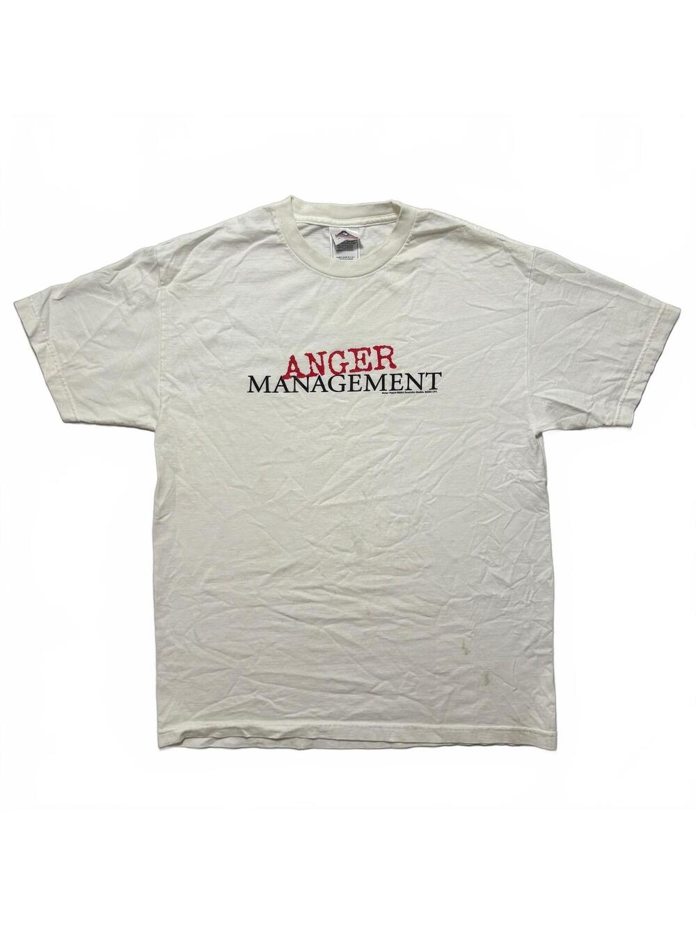 VTG Y2K 2003 Anger Management Adam Sandler Movie Promo T-Shirt Men's L White
